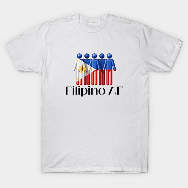 Filipino AF Philippines Pinoy Pride Philippines Flag T-Shirt by CatheBelan